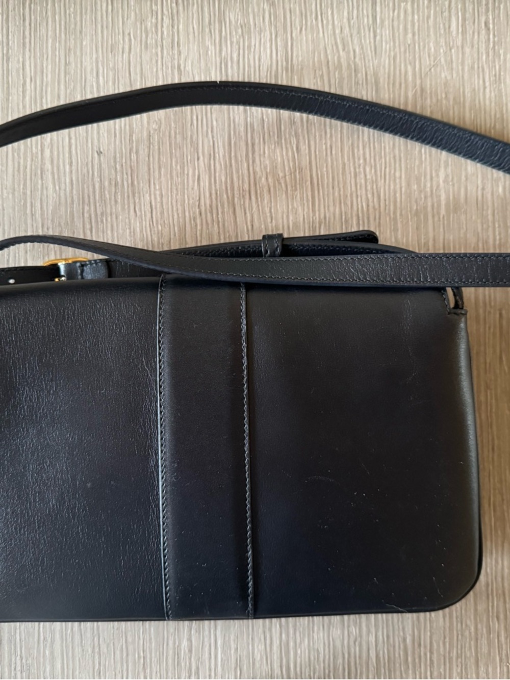 Gucci Arli Double GG Black Leather Shoulder/Crossbody Bag - Picture 6 of 15